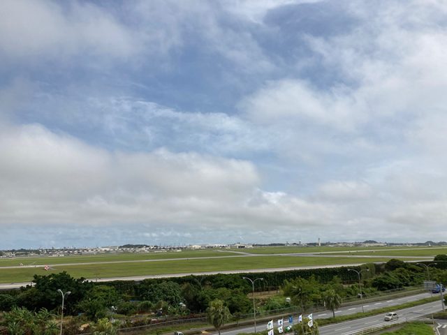 道の駅かでな展望デッキからの眺め